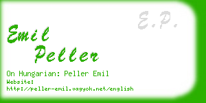 emil peller business card